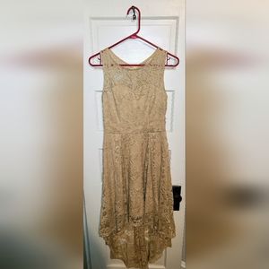 Muadress Women's Vintage Floral Lace Sleeveless Hi-Lo Cocktail Dress Size S